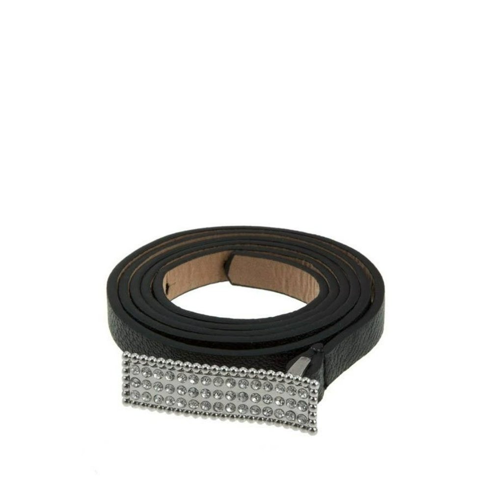 Callie Skinny Bling: Rhinestone Rectangular Vegan Belts - Picture 2 of 3